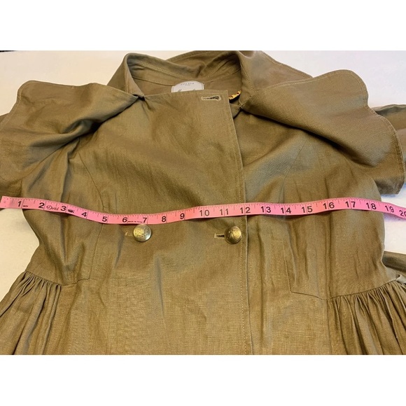 Mise en Scene Sz 6 Ruffian Anthropologie Linen Trench Coat Dress NEW - Picture 10 of 12